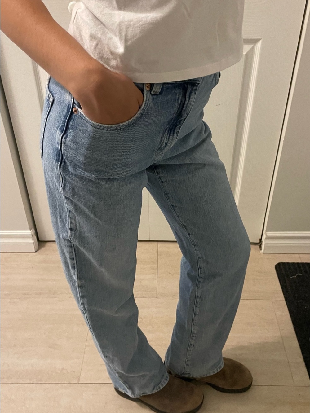 Garage 90’s Straight Leg Light Blue Wash Jeans